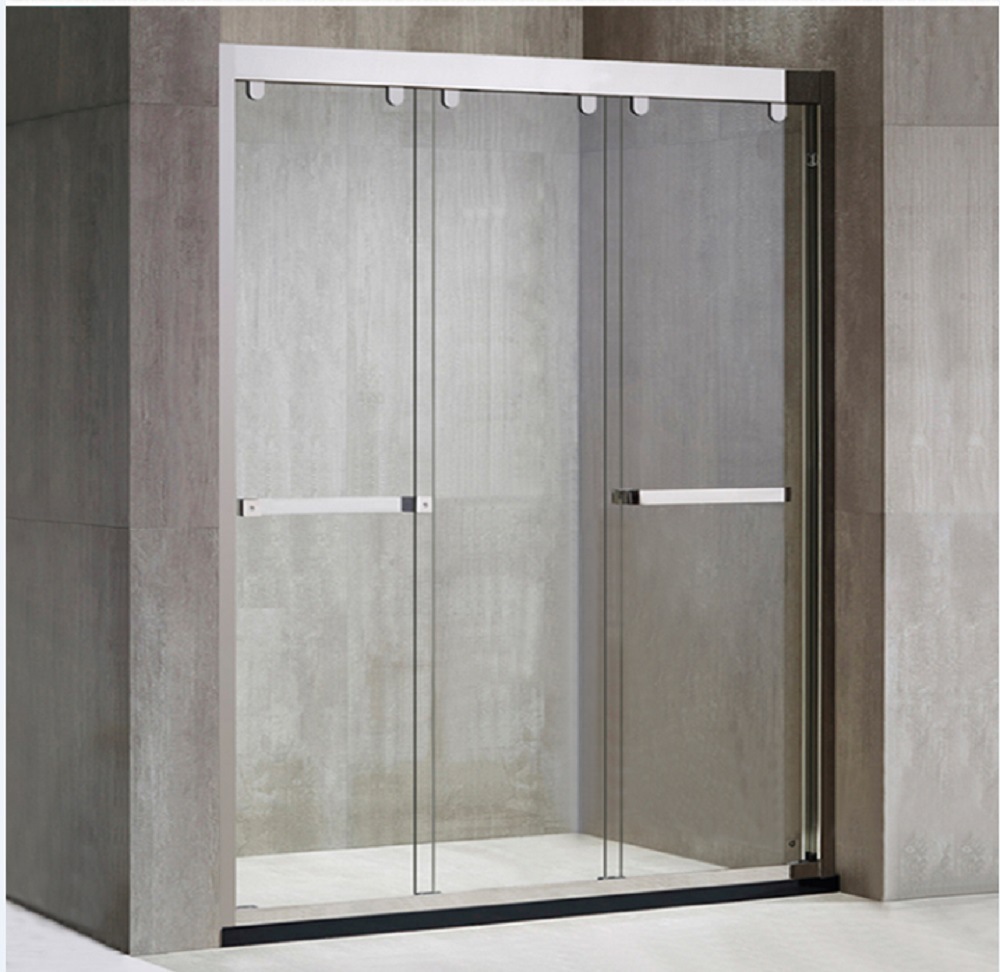 不锈钢淋浴房材料三门联动淋浴房一字型淋浴房不锈钢淋浴房型材