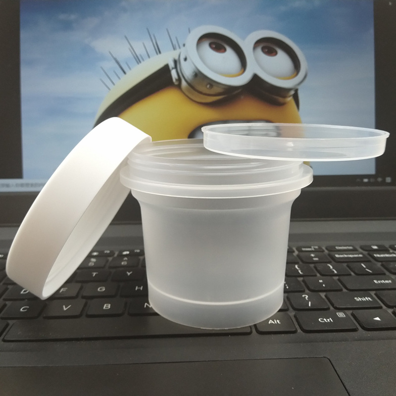 网红冰激凌塑料杯 烧仙草芋圆罐子 冰淇淋酸奶带盖100 200 500ml