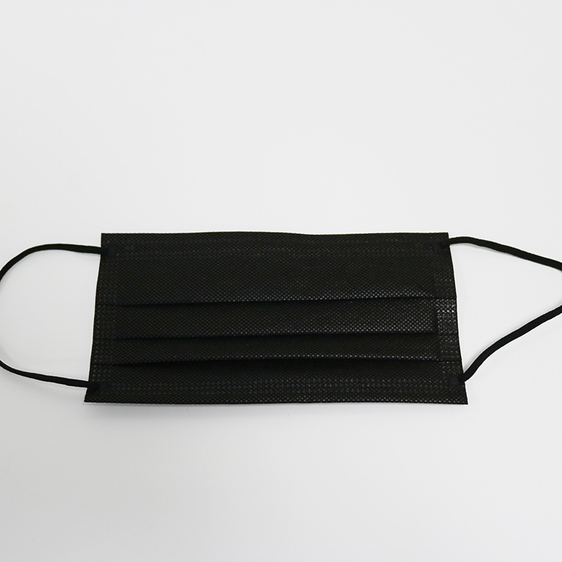 成人儿童高防熔喷布三层加厚一次性黑色口罩50只精美盒装厂家直销