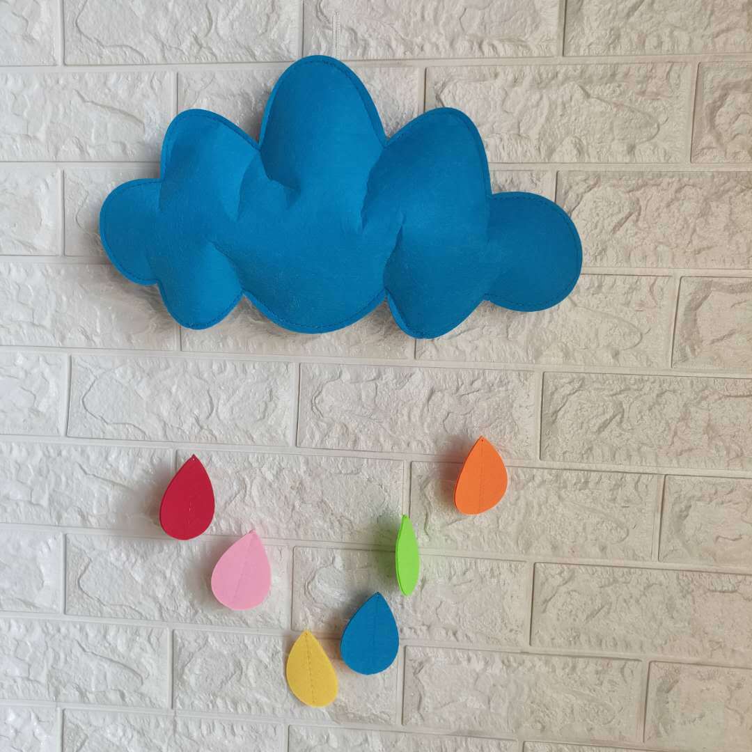 不织布手工云朵 毛毡无纺布云朵 房间装饰 拍摄道具 可来图做货