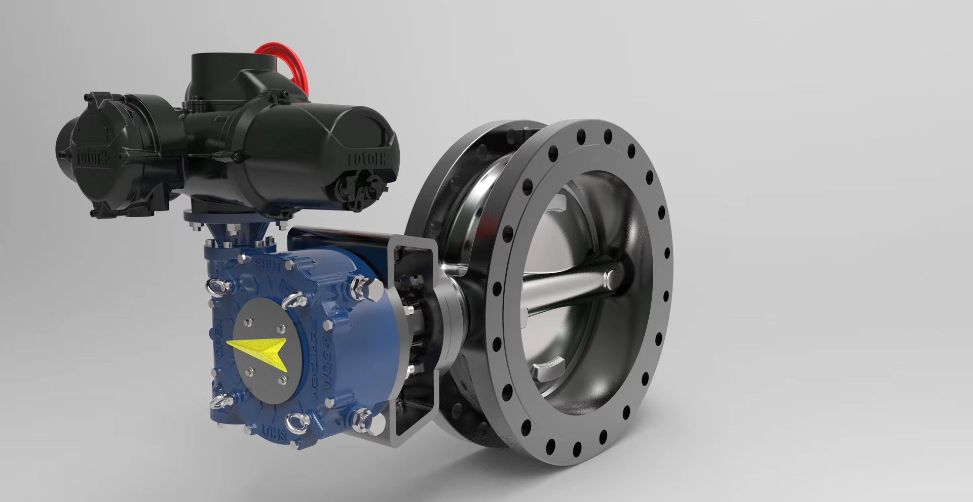 涡轮头大扭矩阀门传动执行器单级多级蜗轮箱手动电动阀门驱动装置