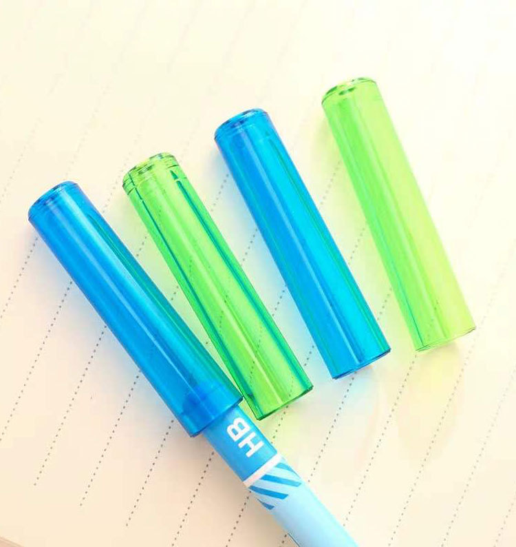 小学生糖果色透明彩色铅笔保护套儿童延长器笔帽安全防戳伤笔盖