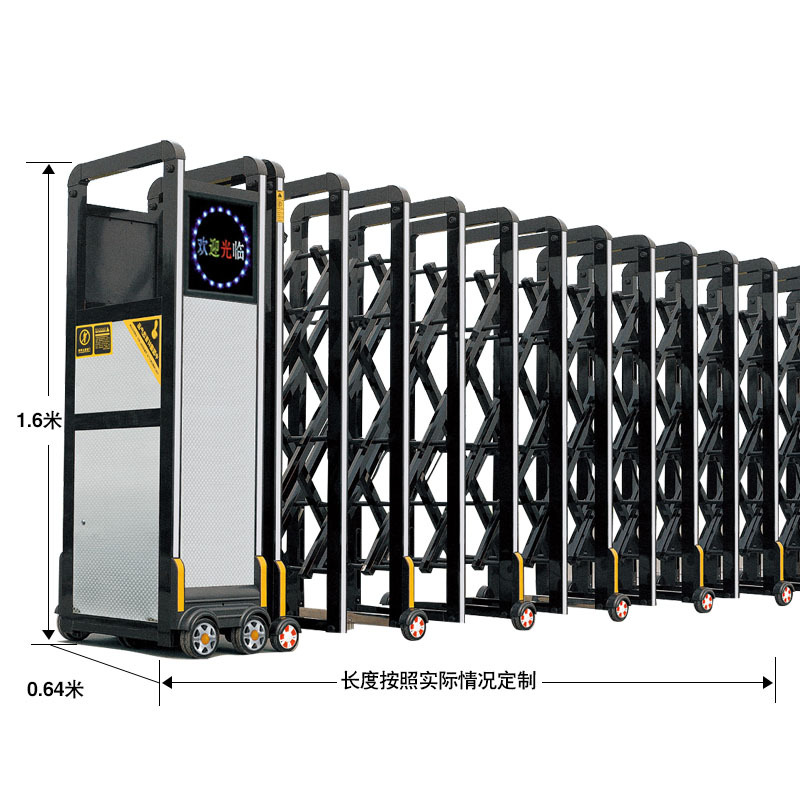 电动门铝合金分段平移门智能自动段滑门直线折叠厂房工地悬浮大门