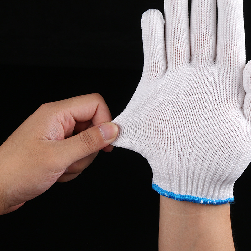 十二双500g涤纶尼龙丝手套 加油站员工机械维修加密加厚尼龙手套