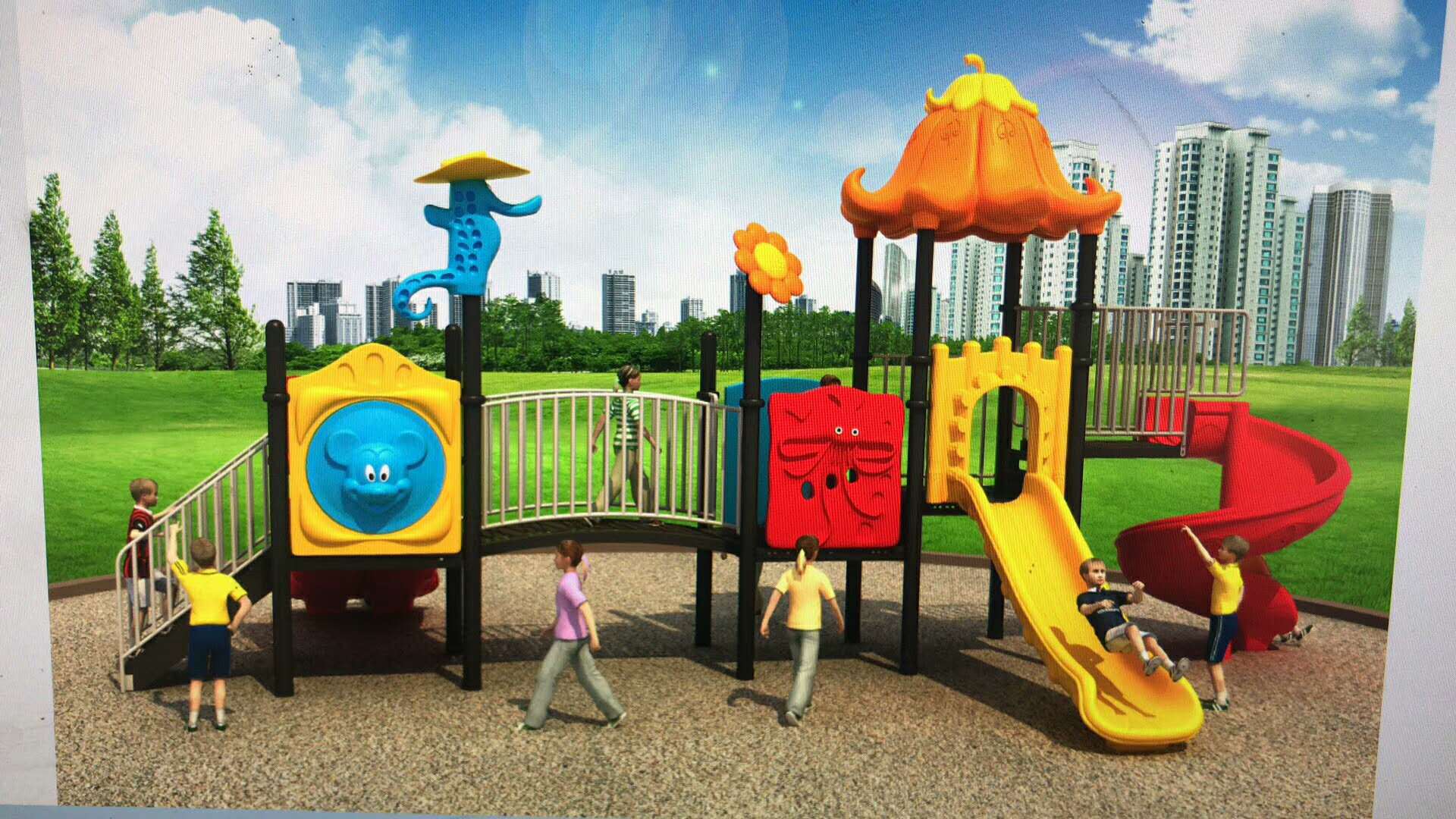 幼儿园塑料滑滑梯儿童中小型室外玩具小区公园游乐场大型游乐设备