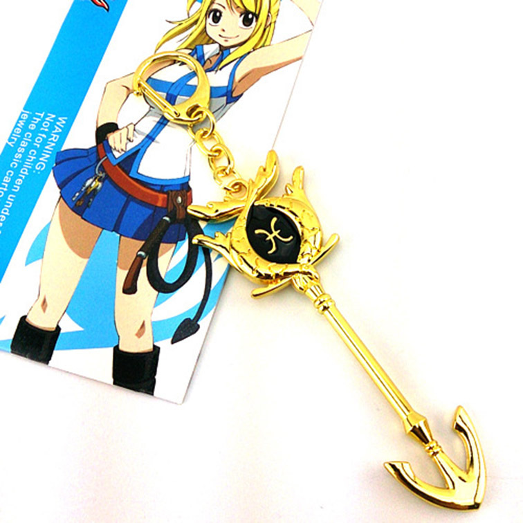 动漫周边妖精露西的尾巴 黄道十二宫钥匙双子星座匙扣9cm双面立体