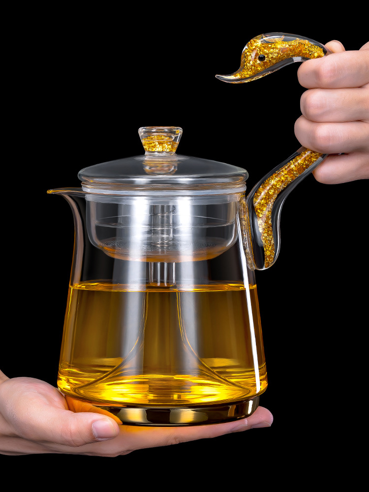厂家茶壶玻璃煮茶壶家用耐热蒸茶茶壶泡茶壶过滤茶壶家用蒸茶器