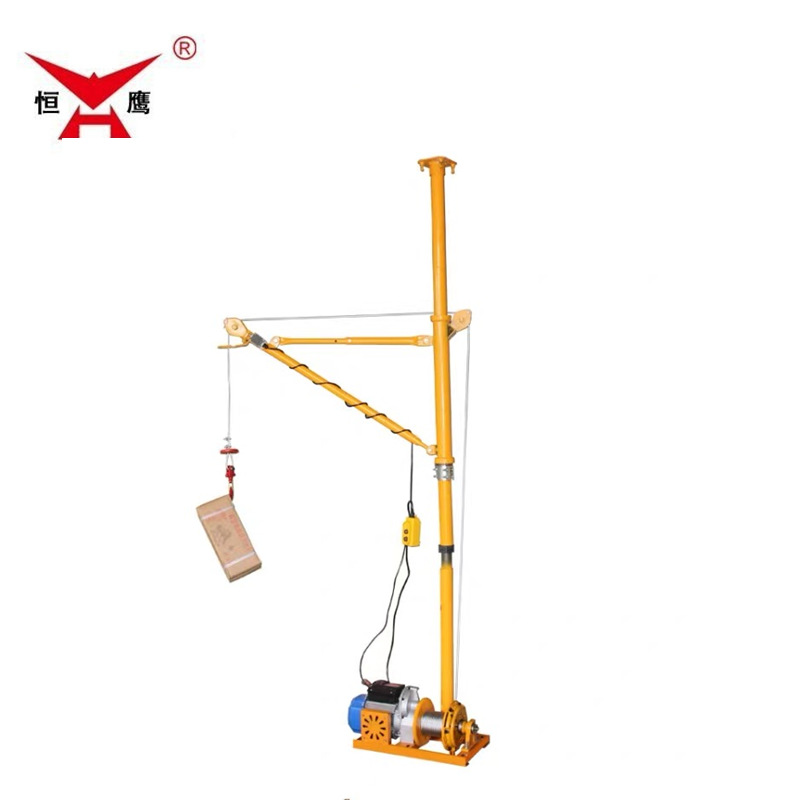 批发吊运机家用装修顶天立地小吊机水泥沙子上料机220v室内吊运机