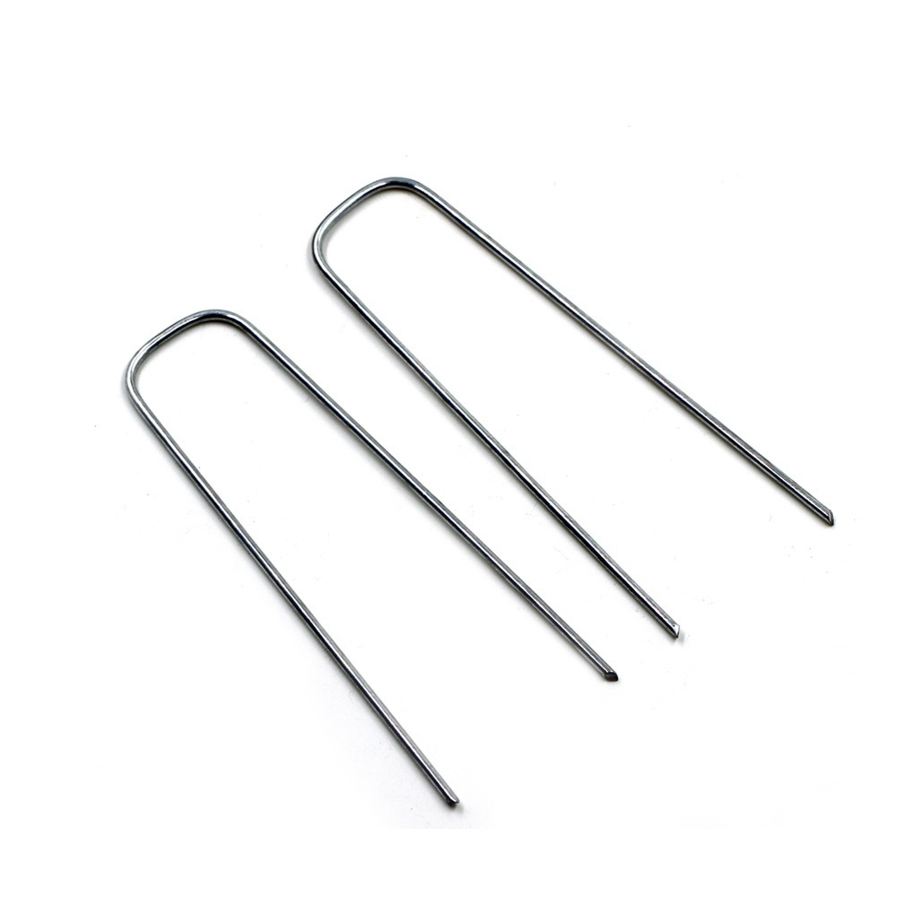 三兴厂家园艺草坪地钉u型地钉镀锌斜尖地钉u型园艺钉支持定制