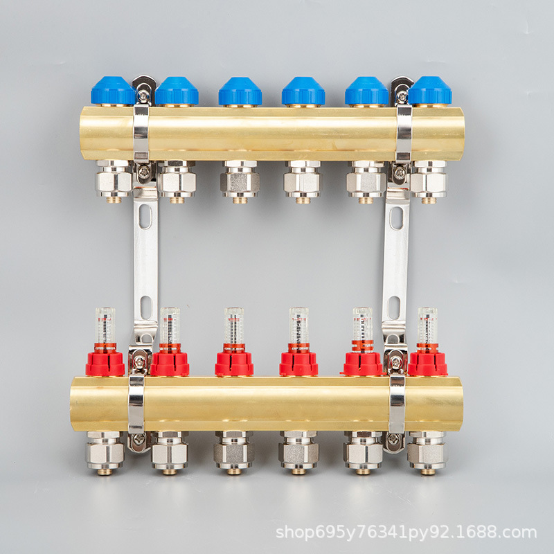 黄铜分集水器计流量地暖专用分集水器