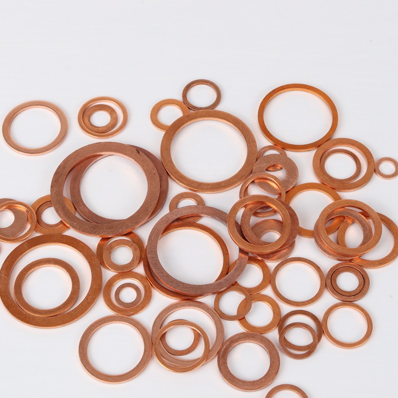现货定制 紫铜油封垫片盒装 铜垫片平垫圈套装紫铜垫片盒装 现货