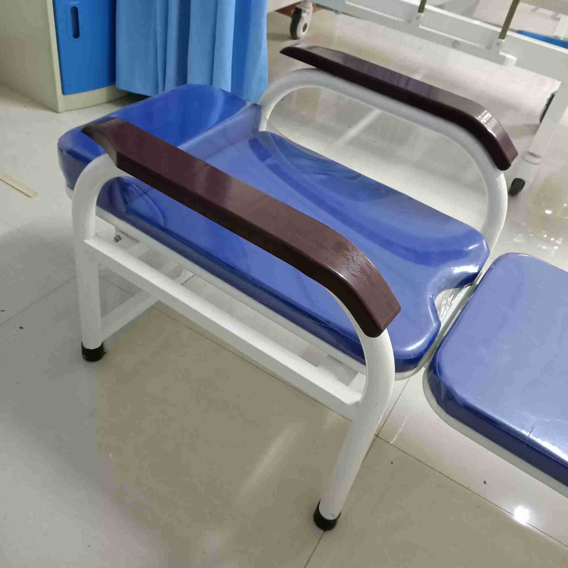 医院钢制陪护椅 办公休息椅 折叠蓝色加厚椅子 医用床