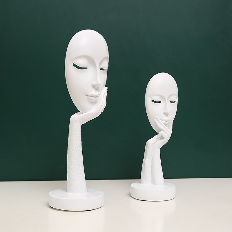 热销树脂面具抽象派人脸面具艺术客厅装饰品电视柜玄关工艺品摆件