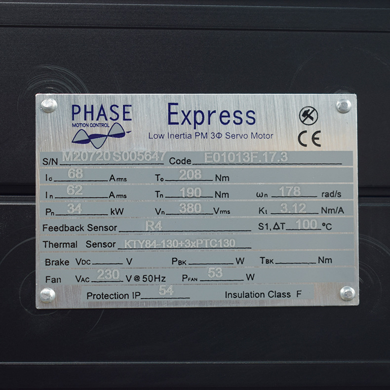 菲仕380v交流永磁同步伺服电机e01013f注塑 压铸机数控伺服电机