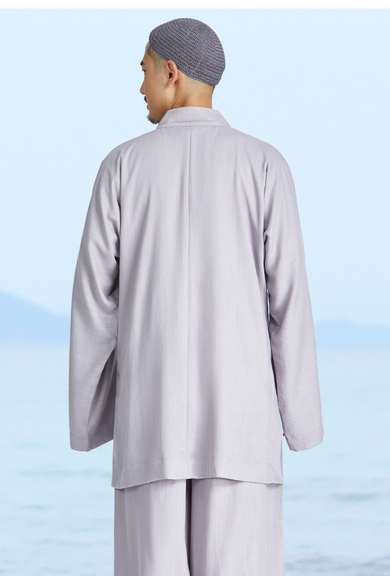 弘通僧服日本麻短褂四季款僧衣小褂长褂男女比丘尼僧侣装和尚服