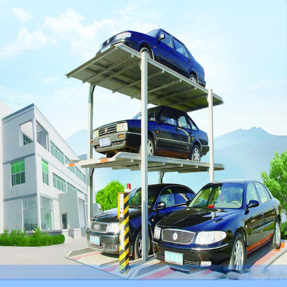 智能垂直升降立体车库 机械式停车设备 地下室双层汽车停车架