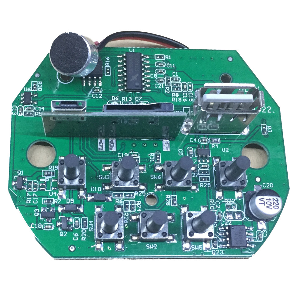 手持喊话器蓝牙线路板方案设计开发2欧喇叭扩音器pcba