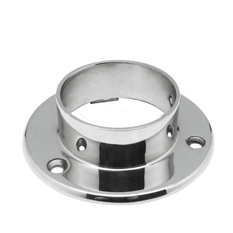 厂家生产定制定制建筑五金不锈钢墙装托架圆管连接件上墙法兰