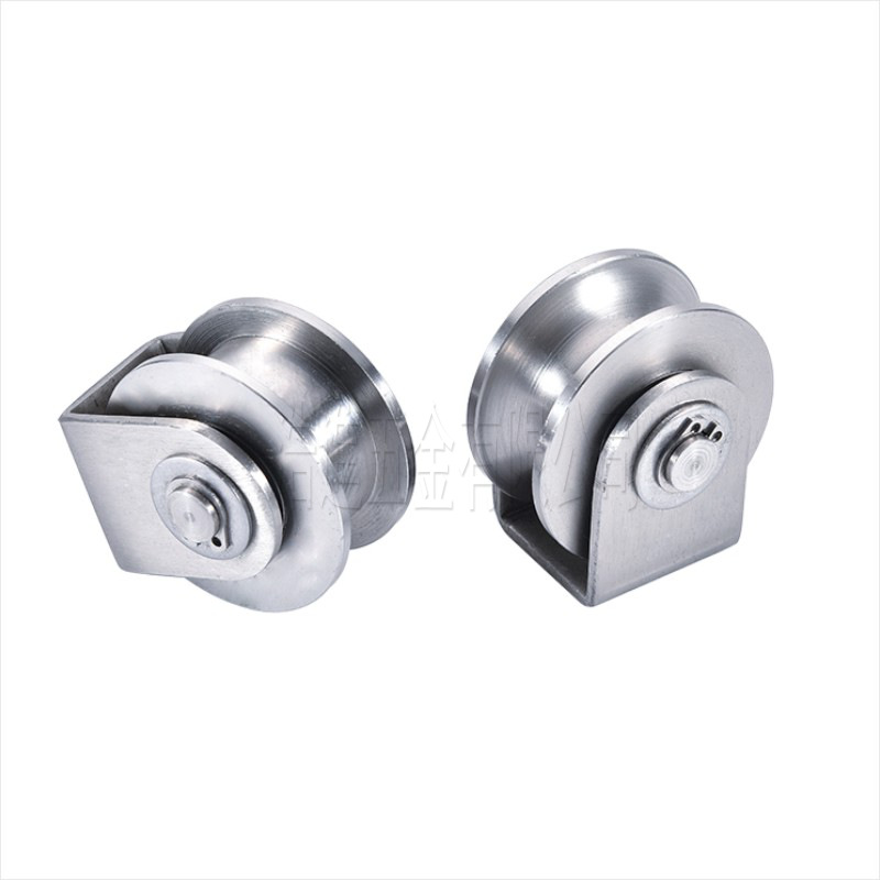 v型不锈钢角轮平移门方管轨道轮平移门脚轮角轮工字平轮厂家批发