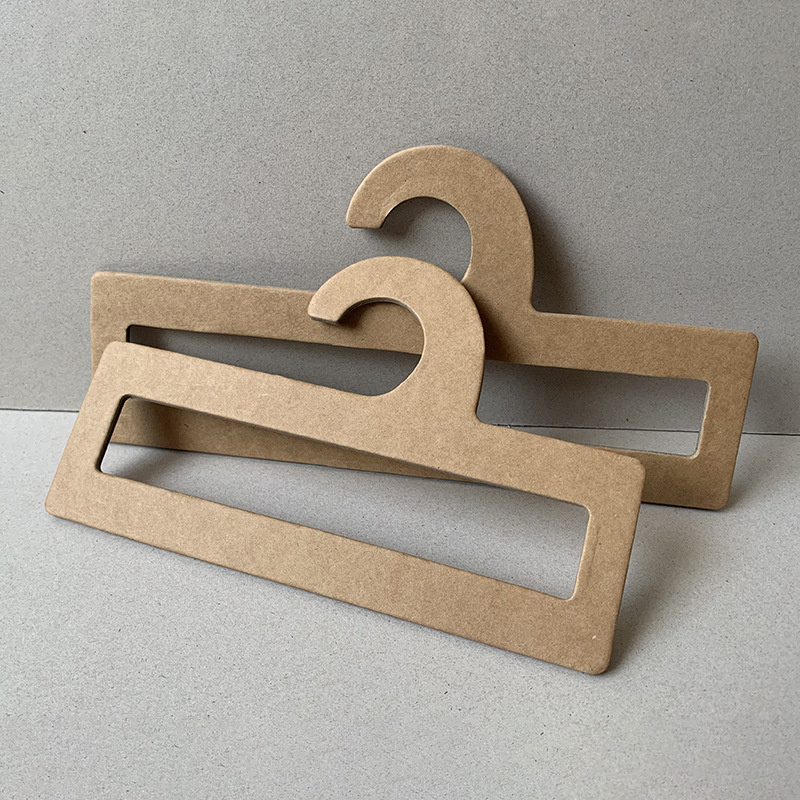 厂家定制本色纸衣架环保硬纸板衣架可降解服装辅料印刷纸衣架