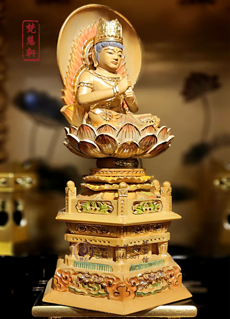 大日如来佛像贴金彩绘菩萨佛具家居装饰摆件用品