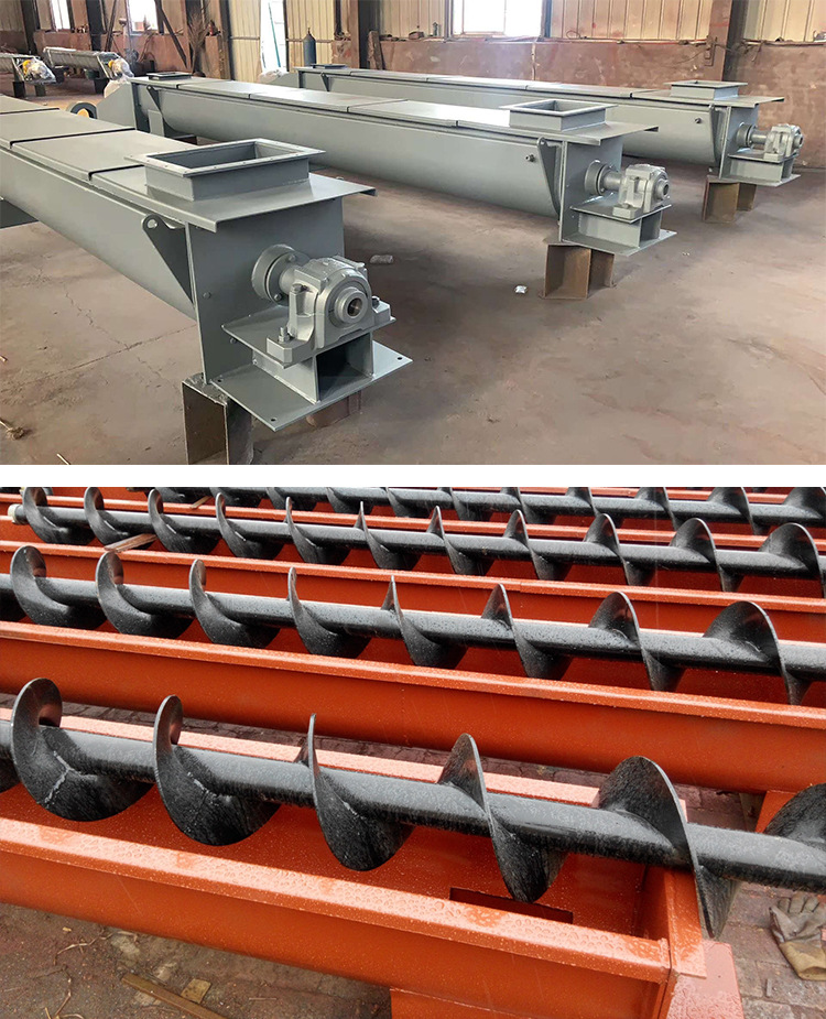 定制螺旋给料机 无轴水泥水平倾斜绞龙u型管式螺旋输送机送料机