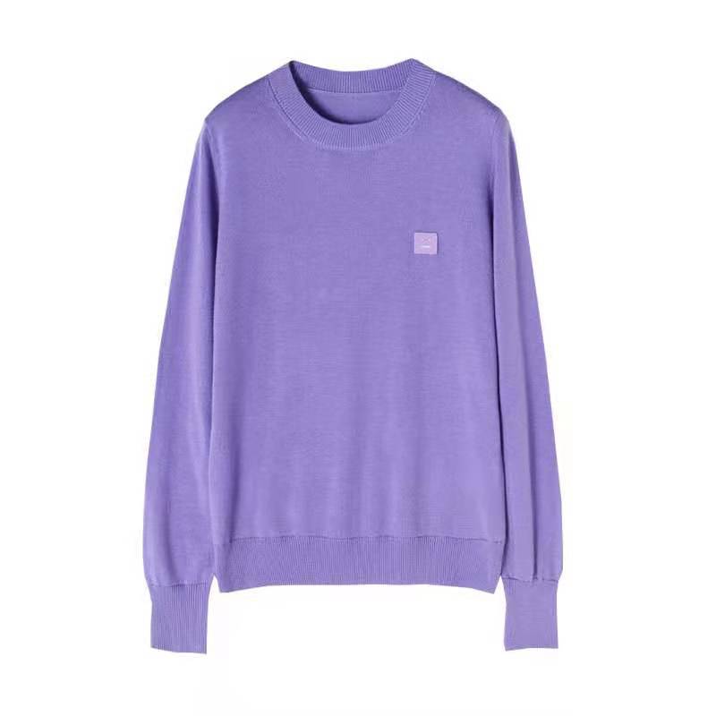 小众acne笑脸套头毛衣女2020春装新款女装圆领长袖修身打底羊毛衫