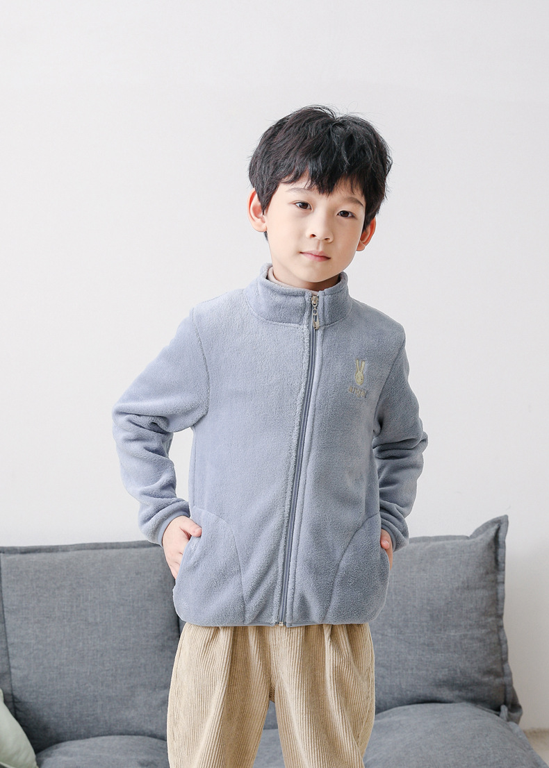 fmd2090拉链上衣冬款加绒儿童保暖衣儿童外穿衣服
