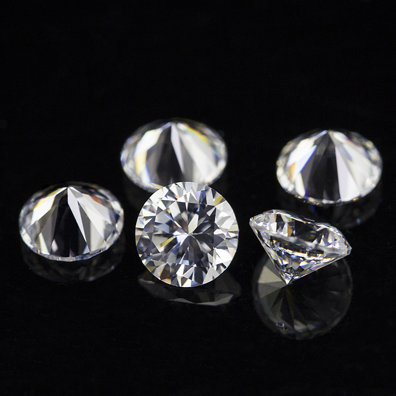 梧州宝石圆形八心八箭人造钻石宝石锆石裸石锆石首饰镶嵌补钻