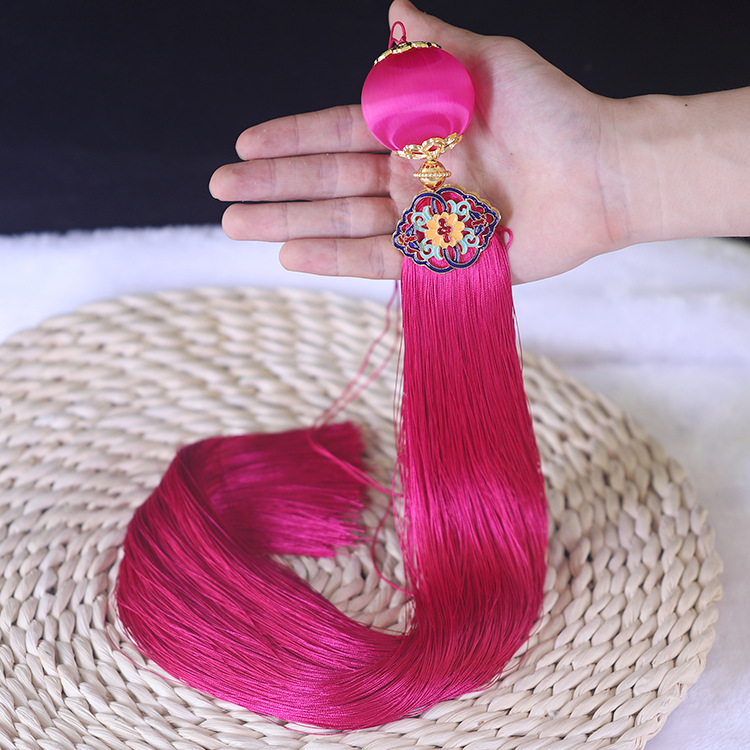 长款流苏穗子50cm冰丝涤纶装饰挂件扇坠大号吊穗diy挂饰配件