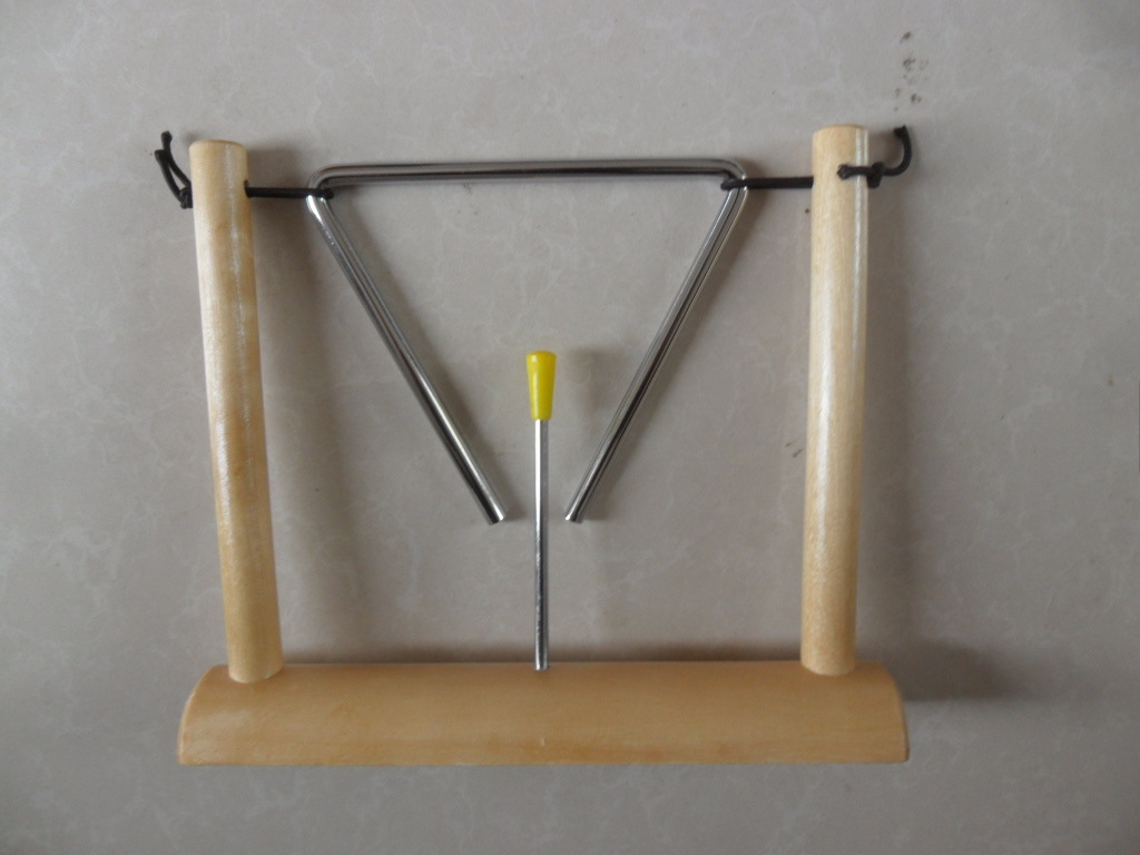 奥尔夫 打击乐器 儿童玩具 幼教用品 教学设备 三角铁 带架三角铁