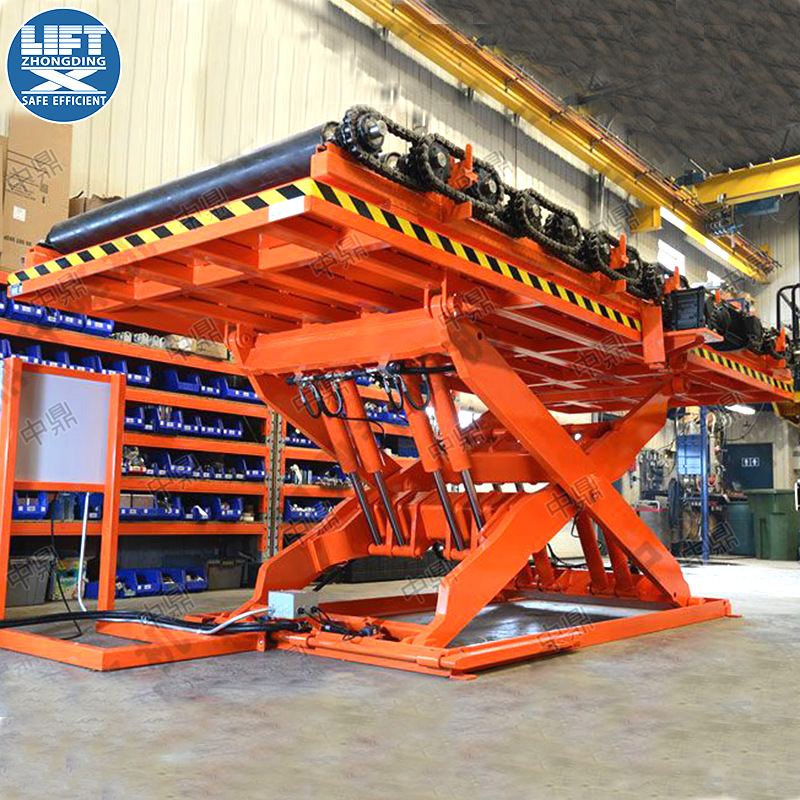 剪刀式加装滚筒升降平台升降机厂家定制剪式液压升降机辊筒升降台