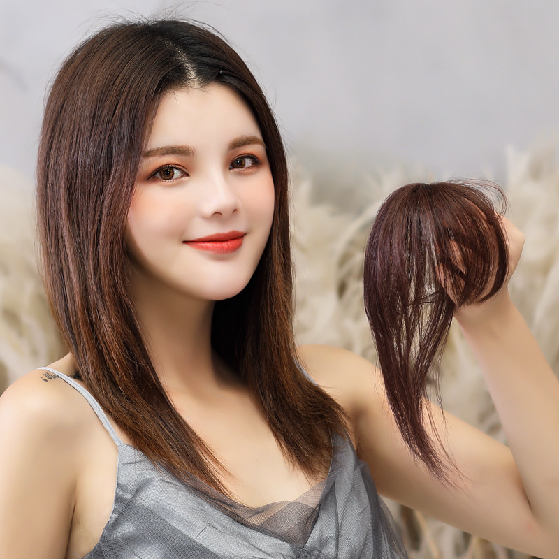 真发3d刘海片假发空气超薄网红刘海发片逼真自然齐刘海空气帘假发