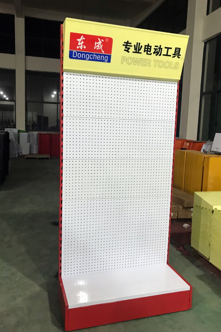 定制东成大艺电动工具展架展示架货架展示柜五金店工具孔板展示架