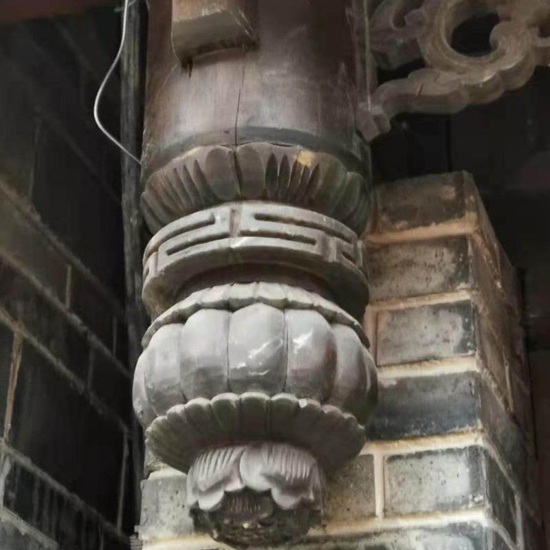 厂家直销中式建筑木结构装饰挂件实木雕刻锤花柱吊瓜莲花吊挂雕花