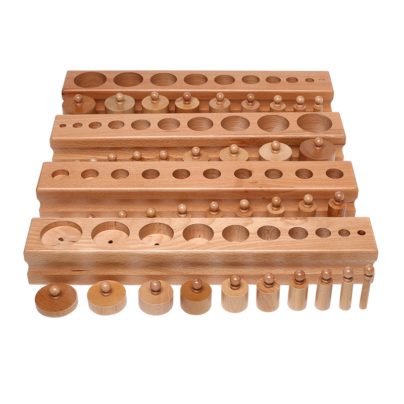 蒙台蒙特梭利蒙氏教具早教玩具感官大号插座圆柱体幼儿益智训练