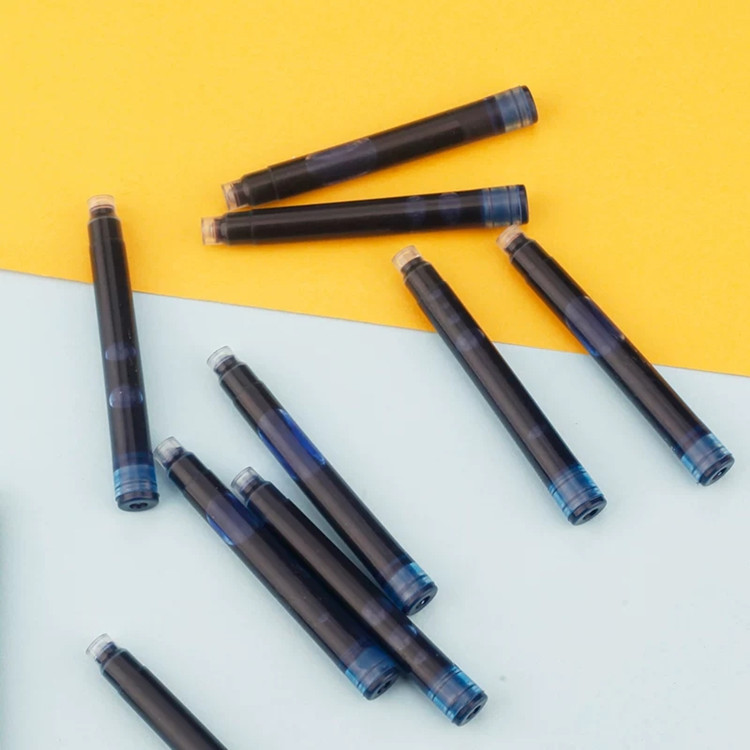 英雄359钢笔墨囊一次性3.4mm黑蓝黑可替换墨水2.6mm墨胆30支装