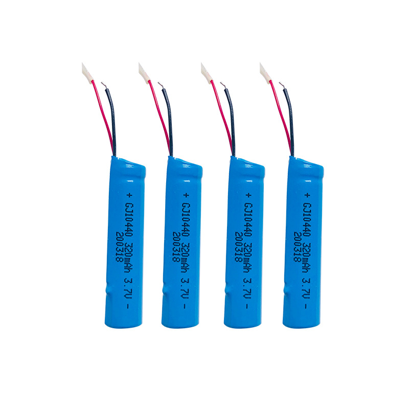厂家直销10440聚合物锂电池3.7v 320mah电动玩具补水仪手电筒电池