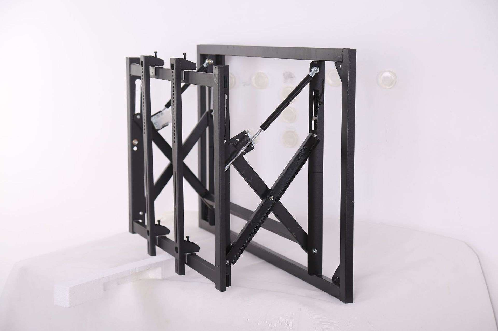 拼接屏壁挂式嵌入伸缩电视架46 49 55寸电视墙液压前维护竖屏支架