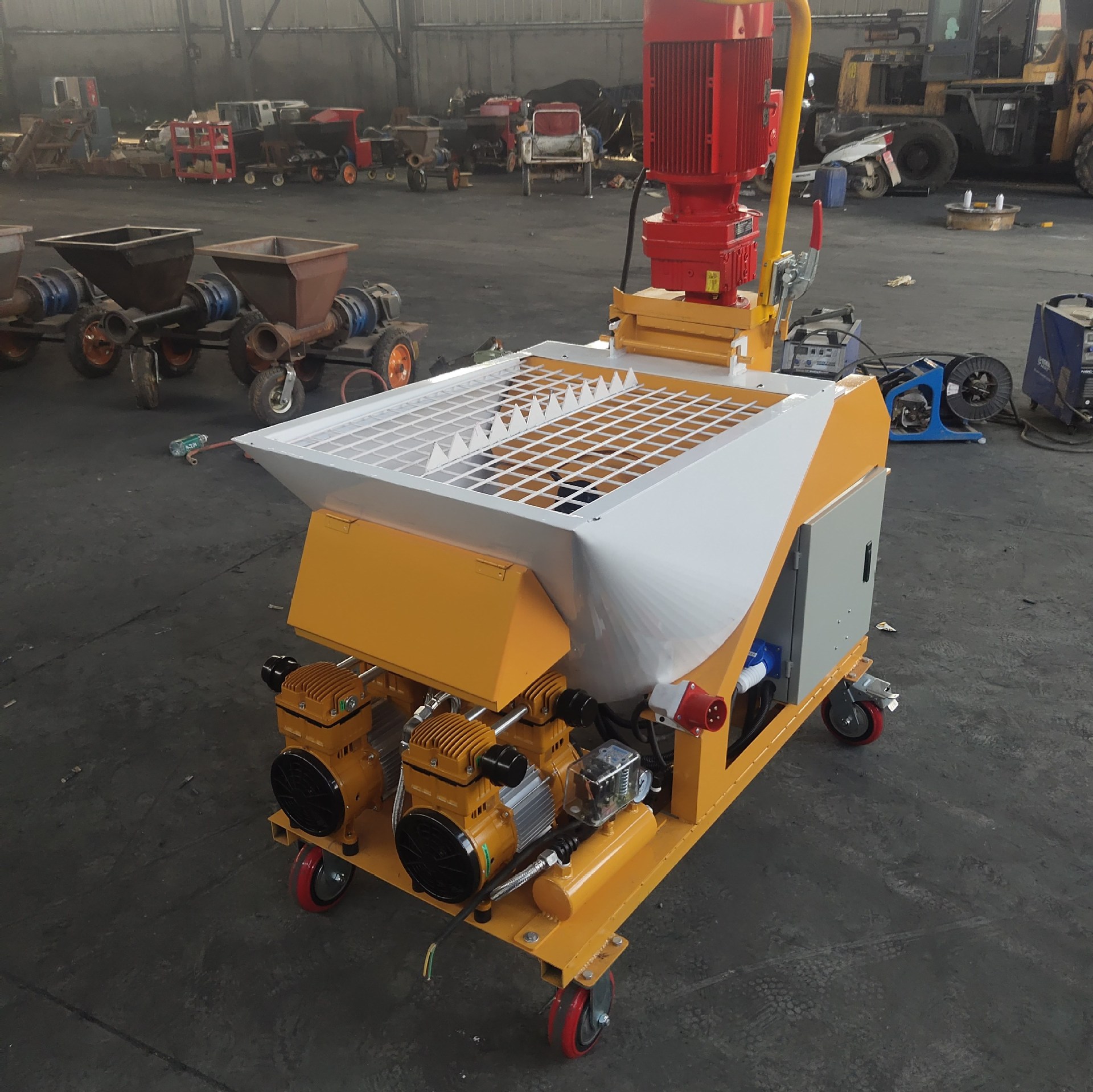 全自动石膏粉刷喷涂机自流平砂浆喷涂机小型石膏砂浆喷浆机粉墙机