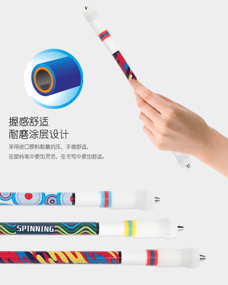 智高转转笔zg5185手指转笔小学生用转笔玩具文具可写字转转笔批发