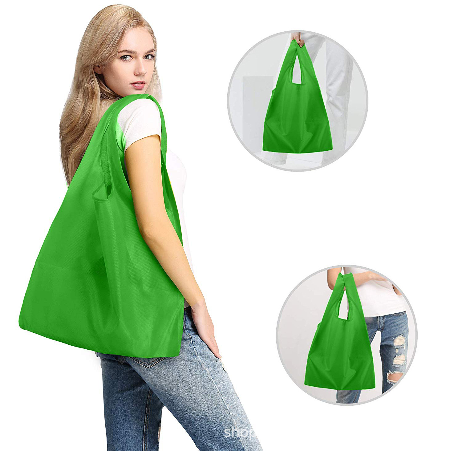 折叠购物袋环保便携收纳超市购物包大号牛津布手提袋子定制logo