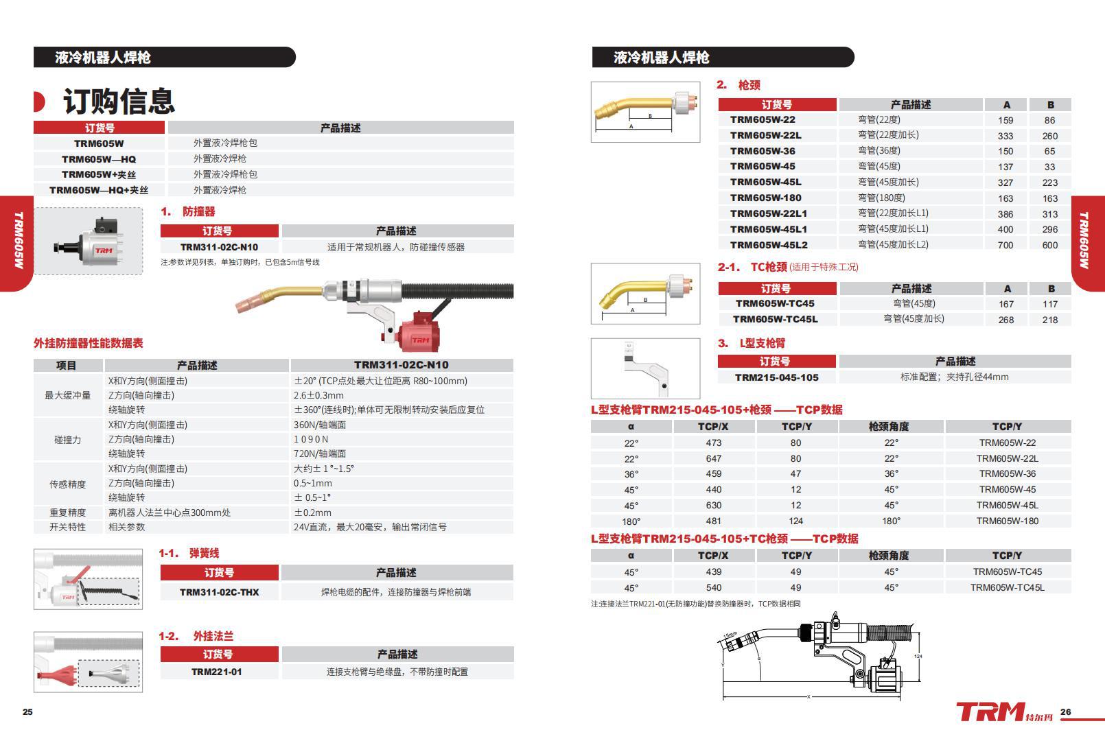 特尔玛trm-机器人焊枪配件耗材-导电嘴-喷管-分流器-绝缘筒-连杆
