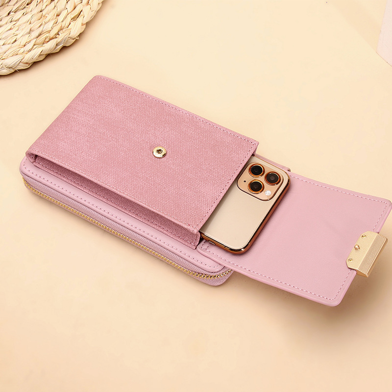 2023 New Women's Bag Mobile Phone Bag Fashion Simple Women's Shoulder Bag Messenger Bag Korean Lock Latch Small Square Bag