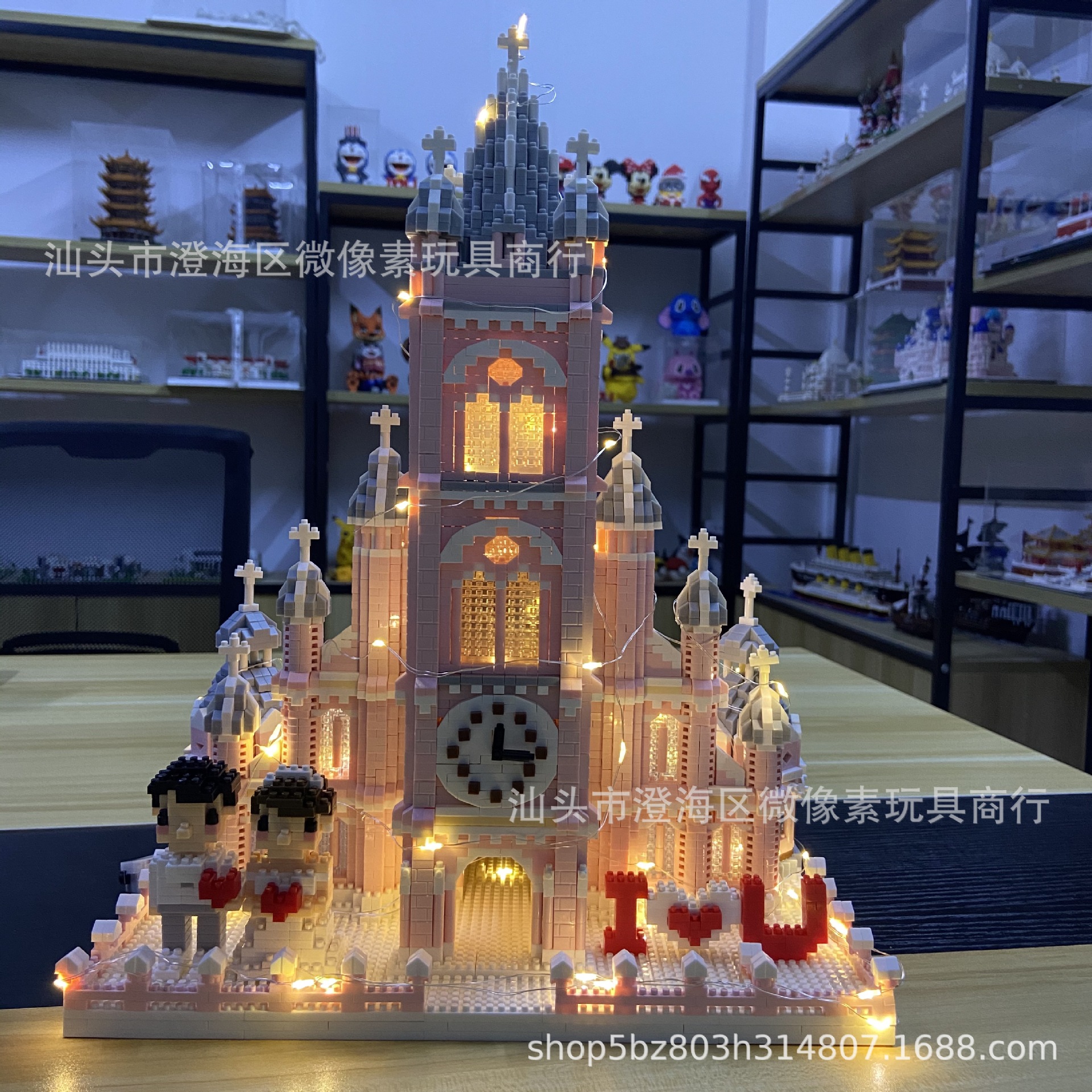 zrk 微颗粒 拼装 积木 7828天鹅城堡 7822 粉色城堡 1314粉色教堂