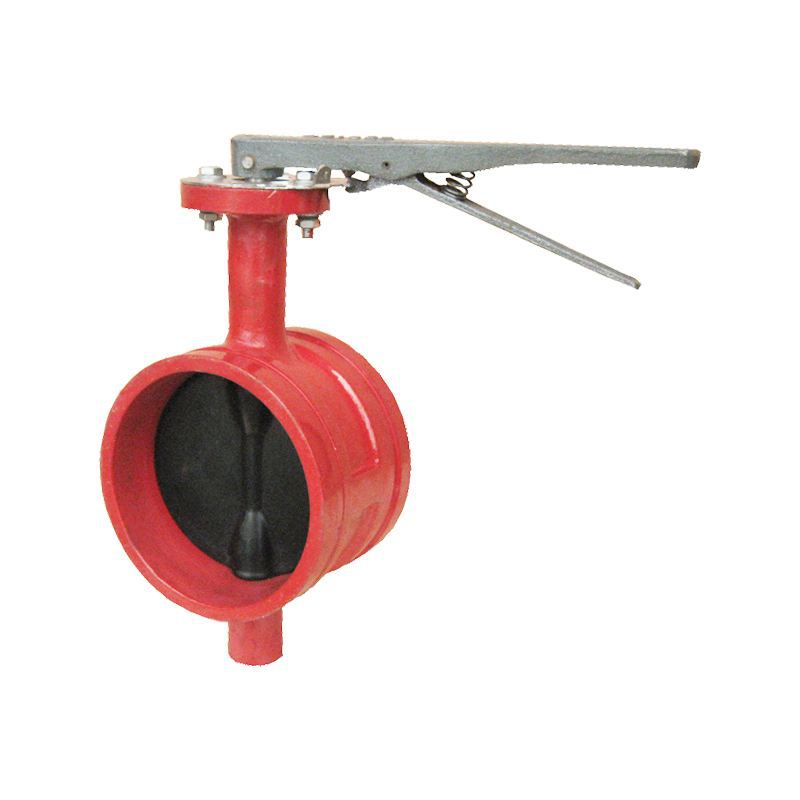 手柄沟槽信号蝶阀xd81x1016消防管道信号扣槽蝶阀dn80100