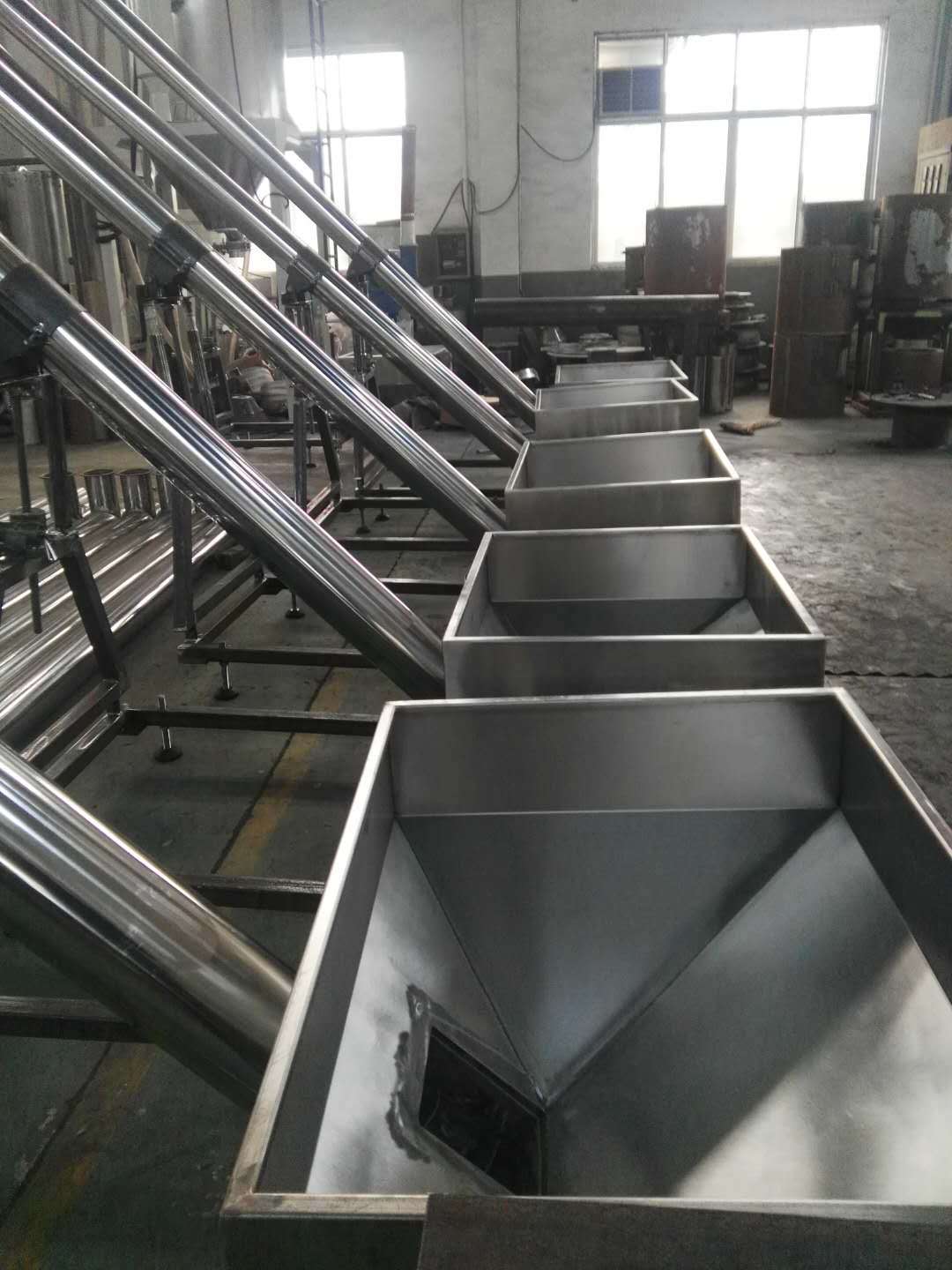 定制螺杆输送机3000kg/h 316不锈钢管式提升机 eva塑料螺旋上料机