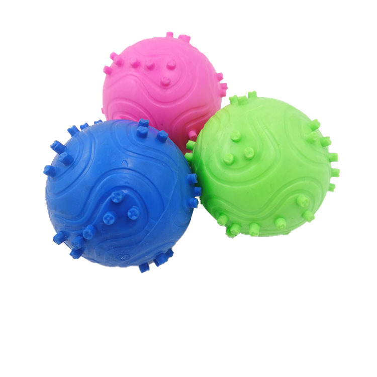 Factory Direct Supply Tpr Pet Teether Ball Dog Bite Ball Dog Soft Rubber Training Toys Vocal Ball Toy Wholesale