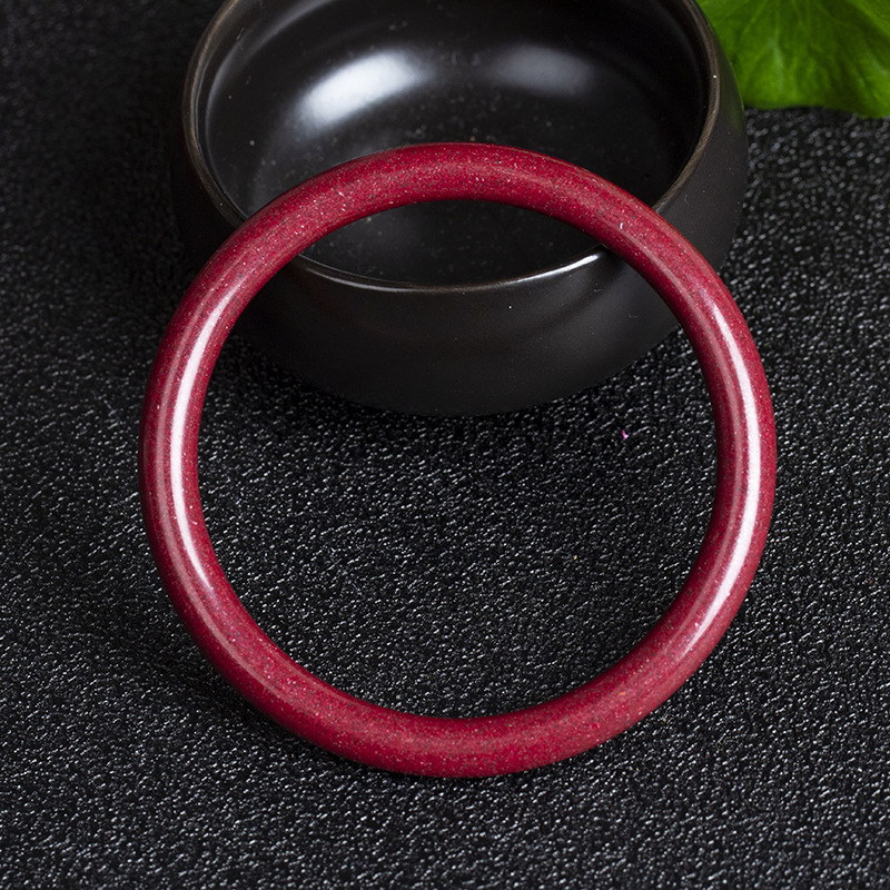 天然原矿石朱砂手镯96%以上高含量帝王紫金砂细条圆圈男女款手环