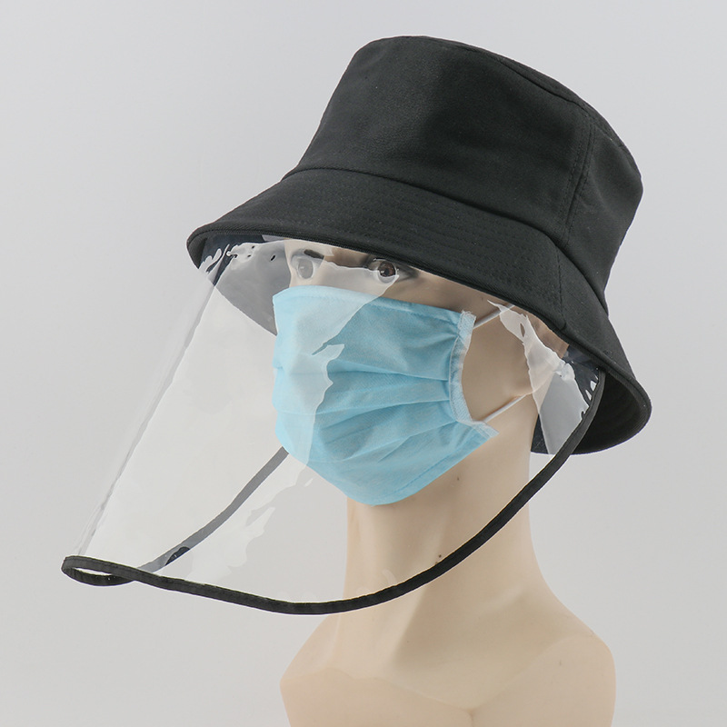 2020新款复工防护帽防飞沫防疫渔夫帽春夏男女鸭舌帽子面罩遮脸帽